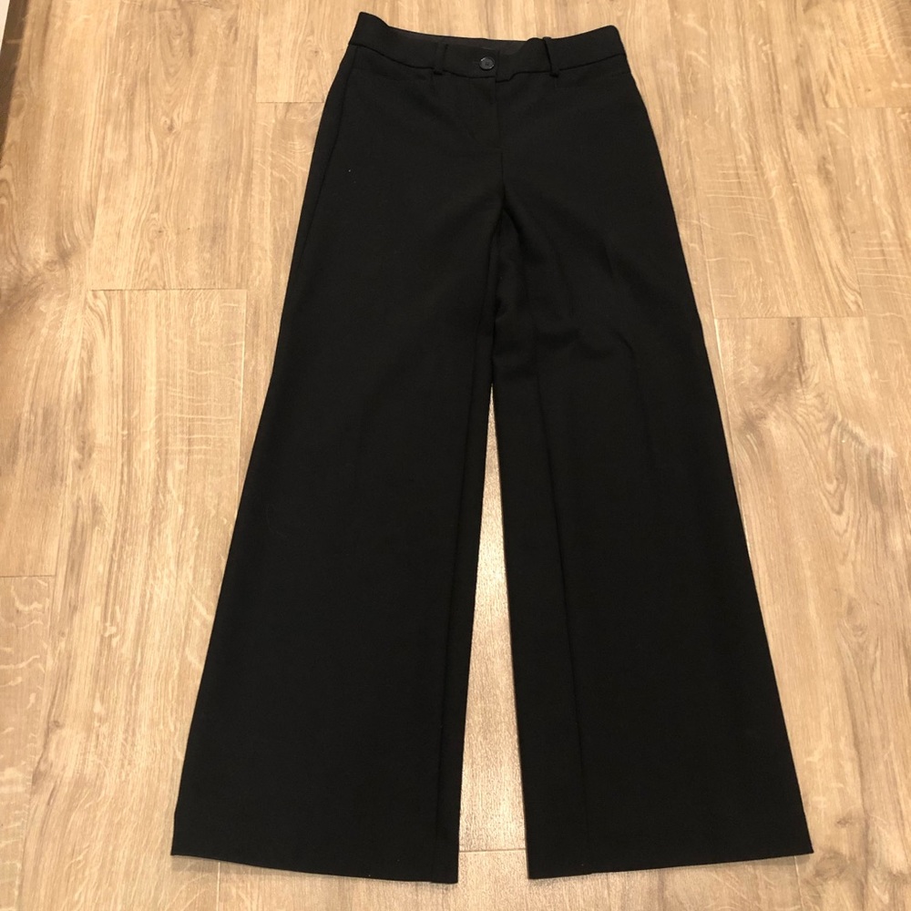 loft black high waisted wide leg trouser